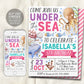 Under The Sea Birthday Invitation Editable Template