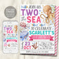 Two The Sea Second Birthday Invitation Editable Template