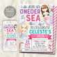 Oneder The Sea Mermaid First Birthday Invitation Editable Template