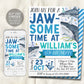 Shark Birthday Invitation Editable Template