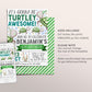 Turtle Birthday Invitation Editable Template, Turtley Awesome Birthday Party Invite, Under the Sea Turtle Theme Pool Party Ocean Evite