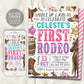 First Rodeo Birthday Invitation Editable Template