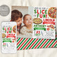 Pizza Party Joint Siblings Birthday Invitation With Photo Editable Template