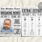 First Birthday Newspaper Invitation With Photo Editable Template