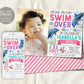 Dolphin Birthday Invitation With Photo Editable Template