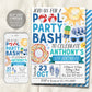 Pool Party Birthday Invitation Editable Template