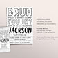 Bruh Birthday Invitation Editable Template, Bruh It's My Birthday Minimalist Party Invite, Funny Bruh You In Monochromatic Teenager Evite