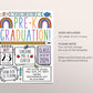 Pre-K Graduation Invitation Flyer Editable Template, PreK Kindergarten Class Graduation Announcement, Graduation Ceremony Invite Evite