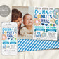 Donut Pool Party Joint Siblings Birthday Invitation With Photo Editable Template