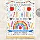 Pre-K Graduation Invitation Flyer Editable Template