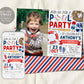 Baseball Pool Party Birthday Invitation With Photo Editable Template