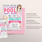 Mermaid Pool Party Birthday Invitation Editable Template, Under The Sea Mermaid Party Invite, Splish Splash Ocean Sea Life Underwater Evite