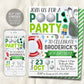 Golf Pool Party Birthday Invitation Editable Template