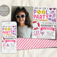 Softball Pool Party Birthday Invitation With Photo Editable Template