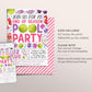 Tennis Pool Party Invitation Editable Template, Tennis End of Season Sports Team Pool Invite, Girl Backyard Team Party Cookout BBQ Evite