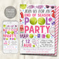 Tennis Pool Party Invitation Editable Template