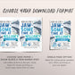 Shark Birthday Invitation Editable Template, Jawsome Shark Attack Party Invite, Sharktastic Underwater Under The Sea Pool Party Ocean Evite