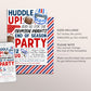 Football End of Season Party Invitation Editable Template, Football Sports Team Party Invite, Summer Backyard Team Party Cookout BBQ Evite
