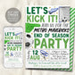 Soccer End of Season Party Invitation Editable Template