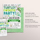 Turtley Fintastic Birthday Invitation Editable Template, Boy Sea Turtle Birthday Party Invite, Under the Sea Animal Pool Party Ocean Evite