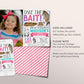 Fishing Birthday Invitation With Photo Editable Template, Girl Take The Bait Birthday Party Invite, ANY AGE Fish Party Fishing Reel Evite