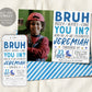 Bruh Roller Skating Birthday Invitation With Photo Editable Template