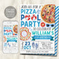 Pizza Pool Party Birthday Invitation Editable Template