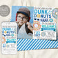 Donut Pool Party Birthday Invitation With Photo Editable Template