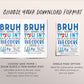 Bruh Pool Party Birthday Invitation Editable Template, Summer Bruh It's My Birthday Pool Party Invite, Teenager Teen End Of School Evite