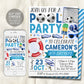 Soccer Pool Party Birthday Invitation Editable Template