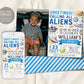 UFO Alien Birthday Invitation With Photo Editable Template