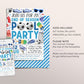 Soccer Pool Party Invitation Editable Template, Football End of Season Sports Team Pool Invite, Backyard Team Party Cookout BBQ Evite