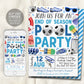 Soccer Pool Party Invitation Editable Template