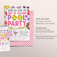 Softball Pool Party Invitation Editable Template, Swing On Over End of Season Sports Team Pool Invite, Backyard Team Party Cookout BBQ Evite