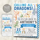 Dragon Birthday Invitation Editable Template