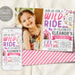 Amusement Park Birthday Invitation With Photo Editable Template