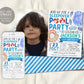 Sleepover Pool Party Birthday Invitation With Photo Editable Template