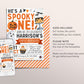 Spooky One Halloween Birthday Invitation Editable Template, Unisex Ghost Spooky First Birthday Party Invite Spooktacular Costume Party Evite