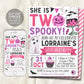 Two Spooky Halloween Birthday Invitation Editable Template