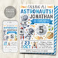 Astronaut Birthday Invitation Editable Template