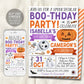 Halloween Joint Siblings Birthday Invitation Editable Template