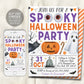 Halloween Party Invitation Editable Template