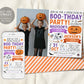 Halloween Joint Siblings Birthday Invitation With Photo Editable Template