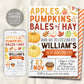 Apple and Pumpkins Birthday Invitation Editable Template