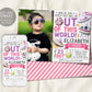 Outer Space Aliens Birthday Invitation With Photo Editable Template