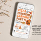 Pizza And Pumpkin Carving Party Invitation Editable Template, Kids Halloween Art Party Night Invite, Family Halloween Celebration Printable