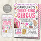 Carnival 3rd Birthday Invitation Editable Template