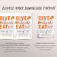 Thanksgiving Dinner Party Invitation Editable Template, Give Thanks Eat Pie Friendsgiving Dinner Invite, Funny Thanksgiving Feast Evite