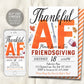 Funny Friendsgiving Dinner Party Invitation Editable Template