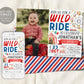 Amusement Park Birthday Invitation With Photo Editable Template